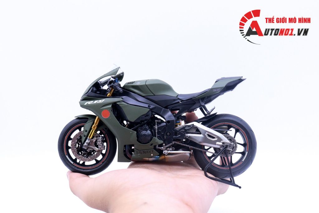 MÔ HÌNH XE YAMAHA YZF R1M US.NAVY GREEN ARMY 1:12 TAMIYA D070