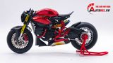  Mô hình xe cao cấp Ducati 1199 Panigale Cafe Racer Grey Red cao cấp nồi khô ghi đông mâm căm dĩa kim loại 1:12 Tamiya D201 