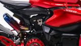 Mô hình xe cao cấp Ducati 1199 Panigale Cafe Racer Grey Red cao cấp nồi khô ghi đông mâm căm dĩa kim loại 1:12 Tamiya D201 