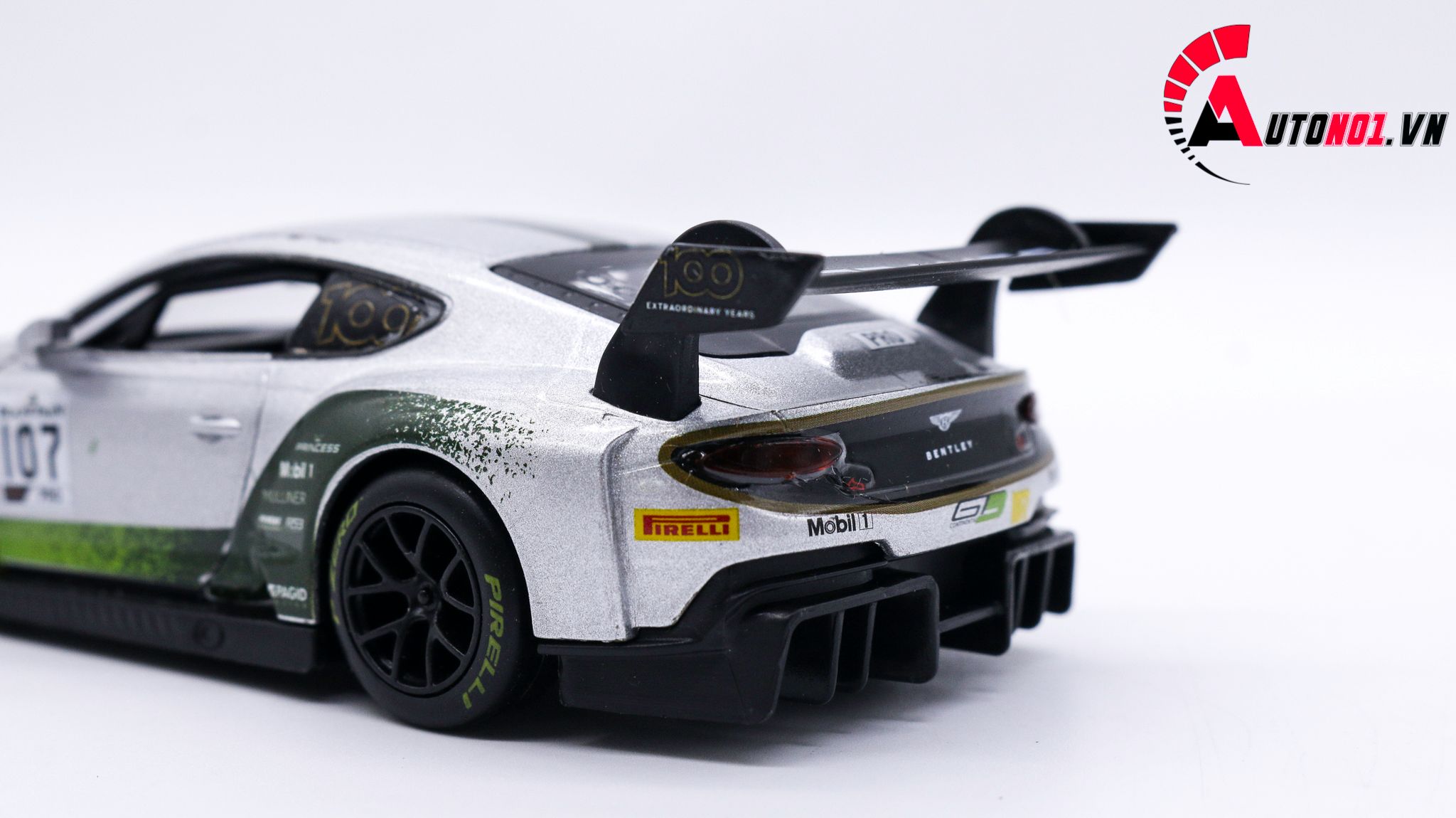  Mô hình xe Ô Tô Bentley Continental Gt3 Số 107 1:32 Dtm 7748 