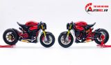  Mô hình xe cao cấp Ducati 1199 Panigale Cafe Racer Grey Red cao cấp nồi khô ghi đông mâm căm 1:12 Tamiya D201 