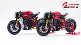  Mô hình xe cao cấp Ducati 1199 Panigale Cafe Racer Grey Red cao cấp nồi khô ghi đông mâm căm 1:12 Tamiya D201 