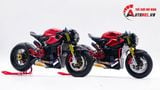  Mô hình xe cao cấp Ducati 1199 Panigale Cafe Racer Grey Red cao cấp nồi khô ghi đông mâm căm dĩa kim loại 1:12 Tamiya D201 