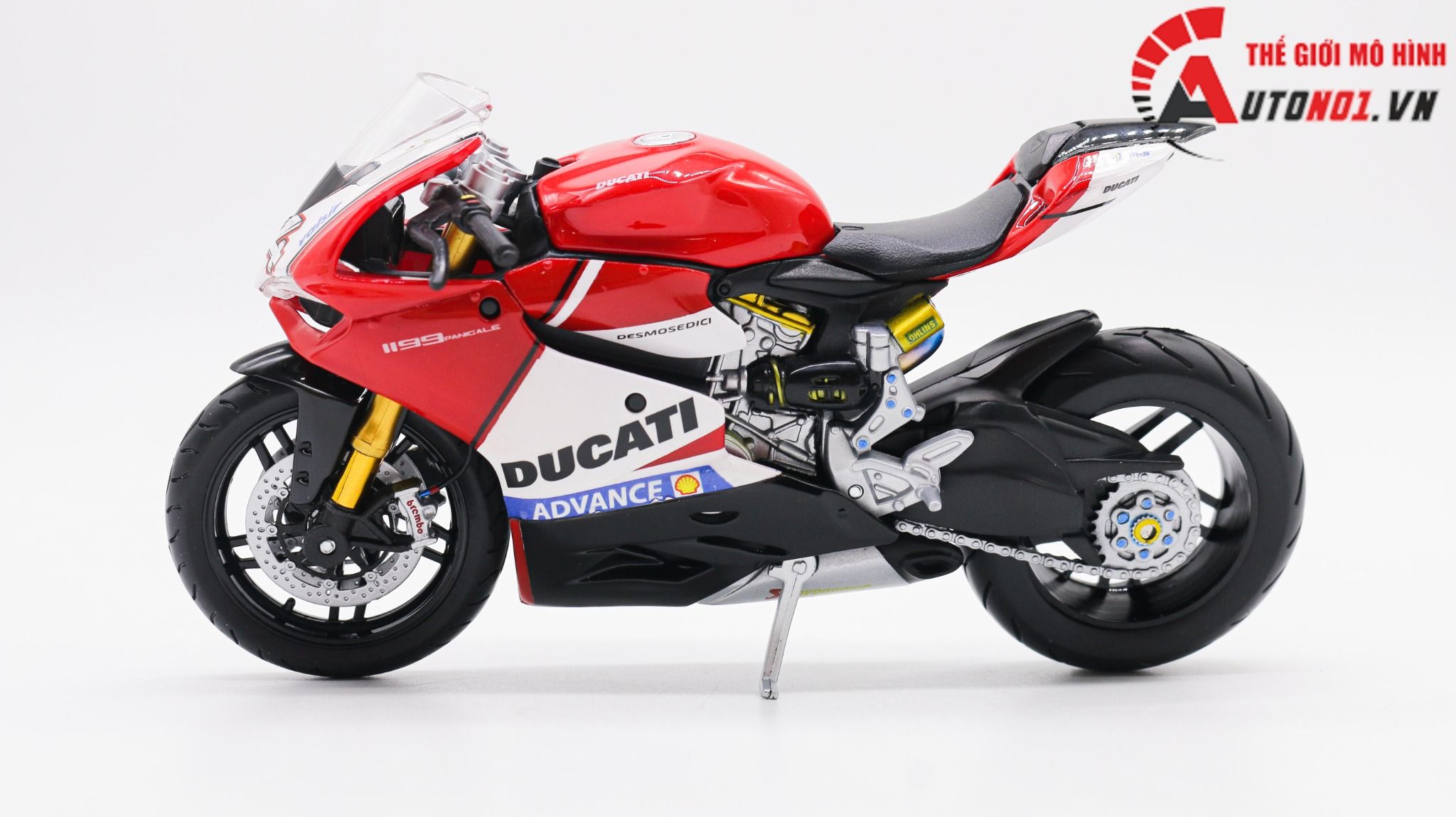  Mô hình xe độ Ducati 1199 Panigale Advance Custom Nồi Khô 1:12 Maisto D221b 