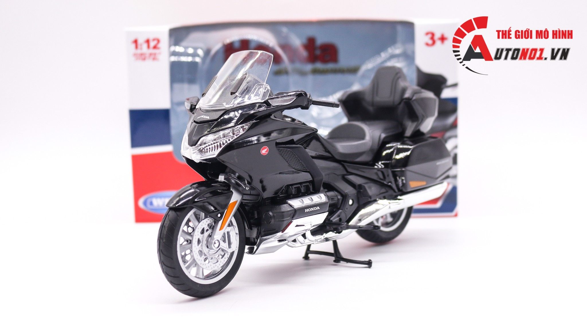  Mô hình xe Honda Goldwing 2020 tỉ lệ 1:12 Welly MT12001 