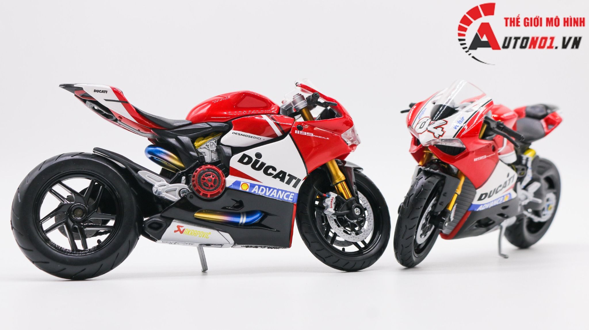  Mô hình xe độ Ducati 1199 Panigale Advance Custom Nồi Khô 1:12 Maisto D221b 