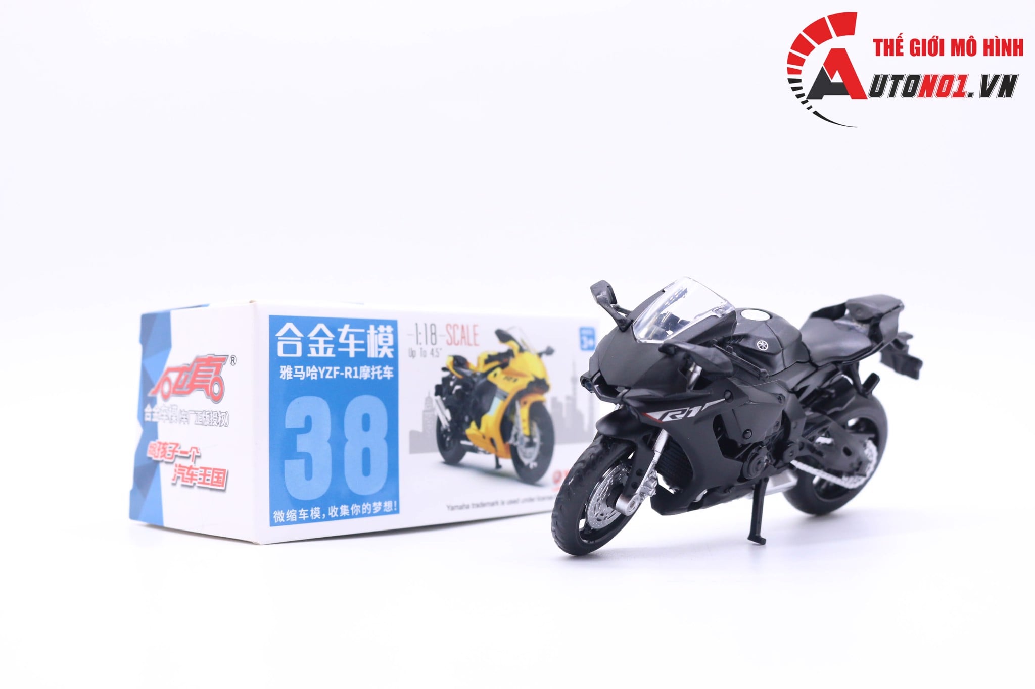 MÔ HÌNH XE YAMAHA YZF- R1 BLACK 1:18 MSZ 7214