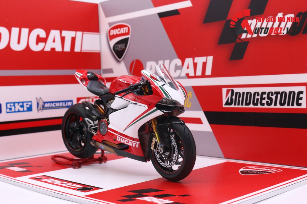  DIORAMA DECOR SHOWROOM DUCATI GP MÔ TÔ 1:12 29.5X21X19CM PK059