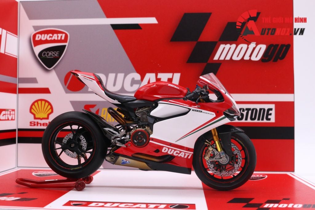  DIORAMA DECOR SHOWROOM DUCATI GP MÔ TÔ 1:12 29.5X21X19CM PK059