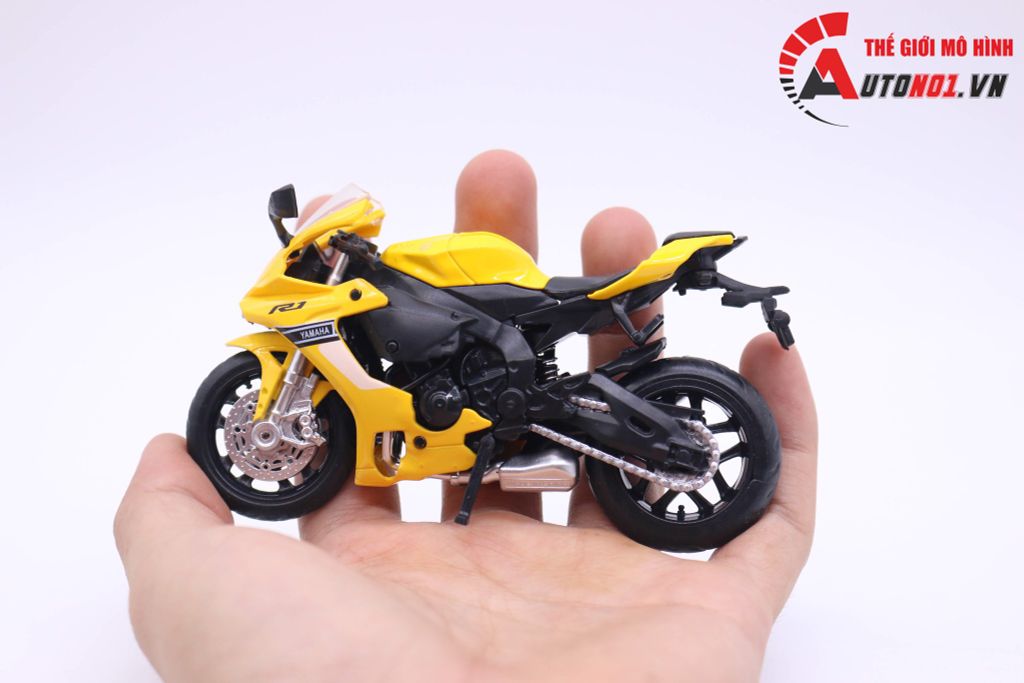 MÔ HÌNH XE YAMAHA YZF- R1 YELLOW 1:18 MSZ 7213