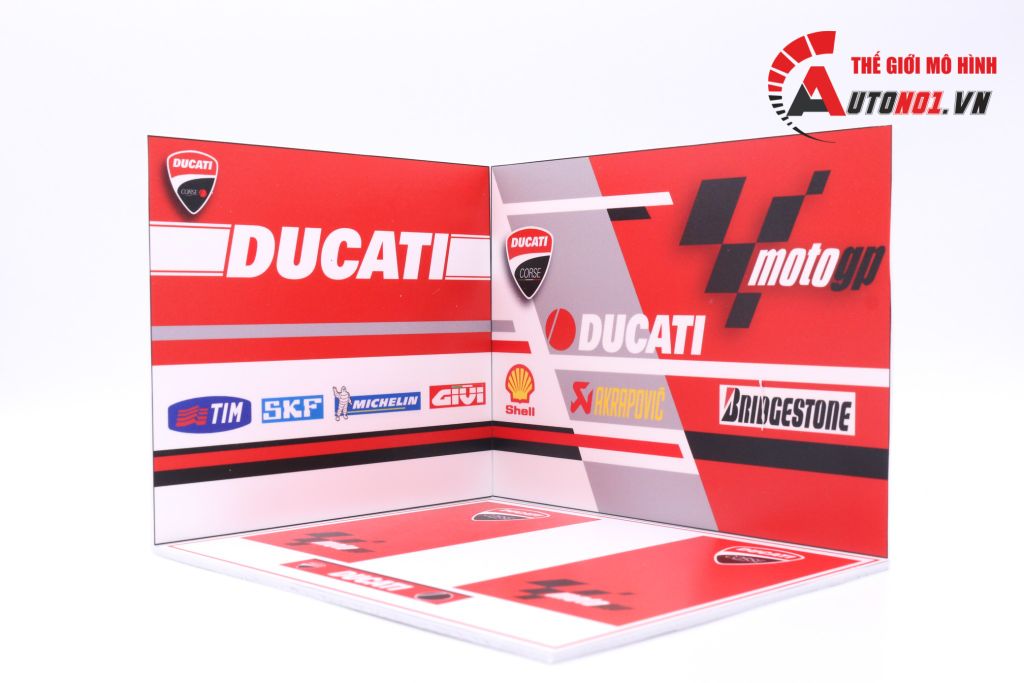 DIORAMA DECOR SHOWROOM DUCATI MÔ TÔ GP 1:18 20X18X15CM PK064