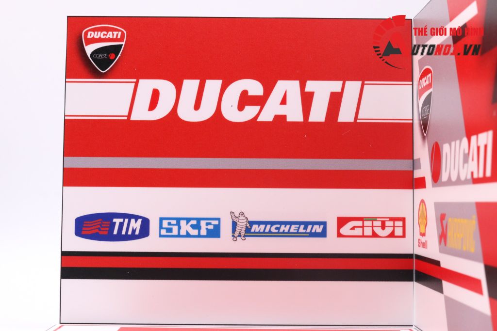 DIORAMA DECOR SHOWROOM DUCATI MÔ TÔ GP 1:18 20X18X15CM PK064