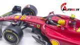  Mô hình xe đua F1-75th Anniversary Version Ferrari 2022 hộp mica có figure tỉ lệ 1:24 Bburago OT178 