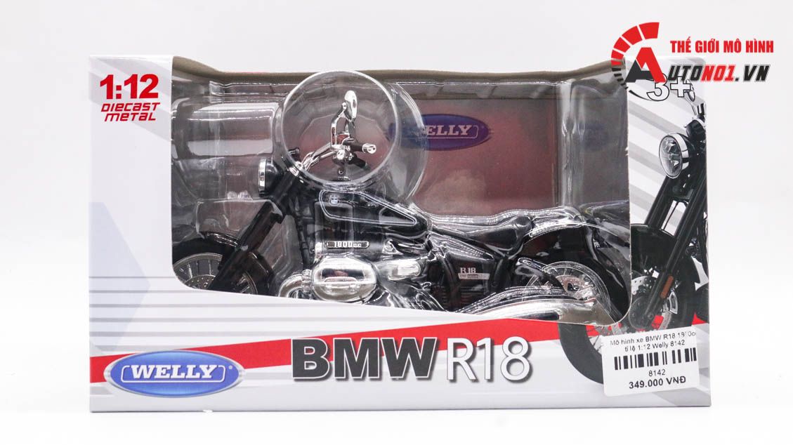  Mô hình xe BMW R18 1800cc tỉ lệ 1:12 Welly 8142 