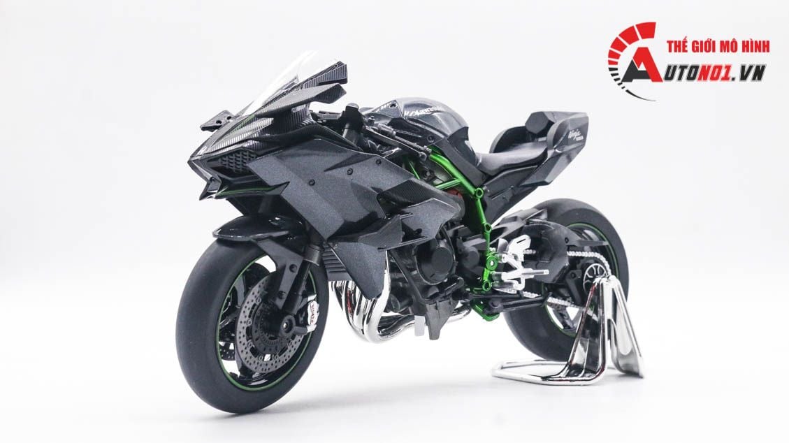  Mô hình xe Kawasaki Ninja H2 H2R tỉ lệ 1:9 Huayi Alloy 8134 