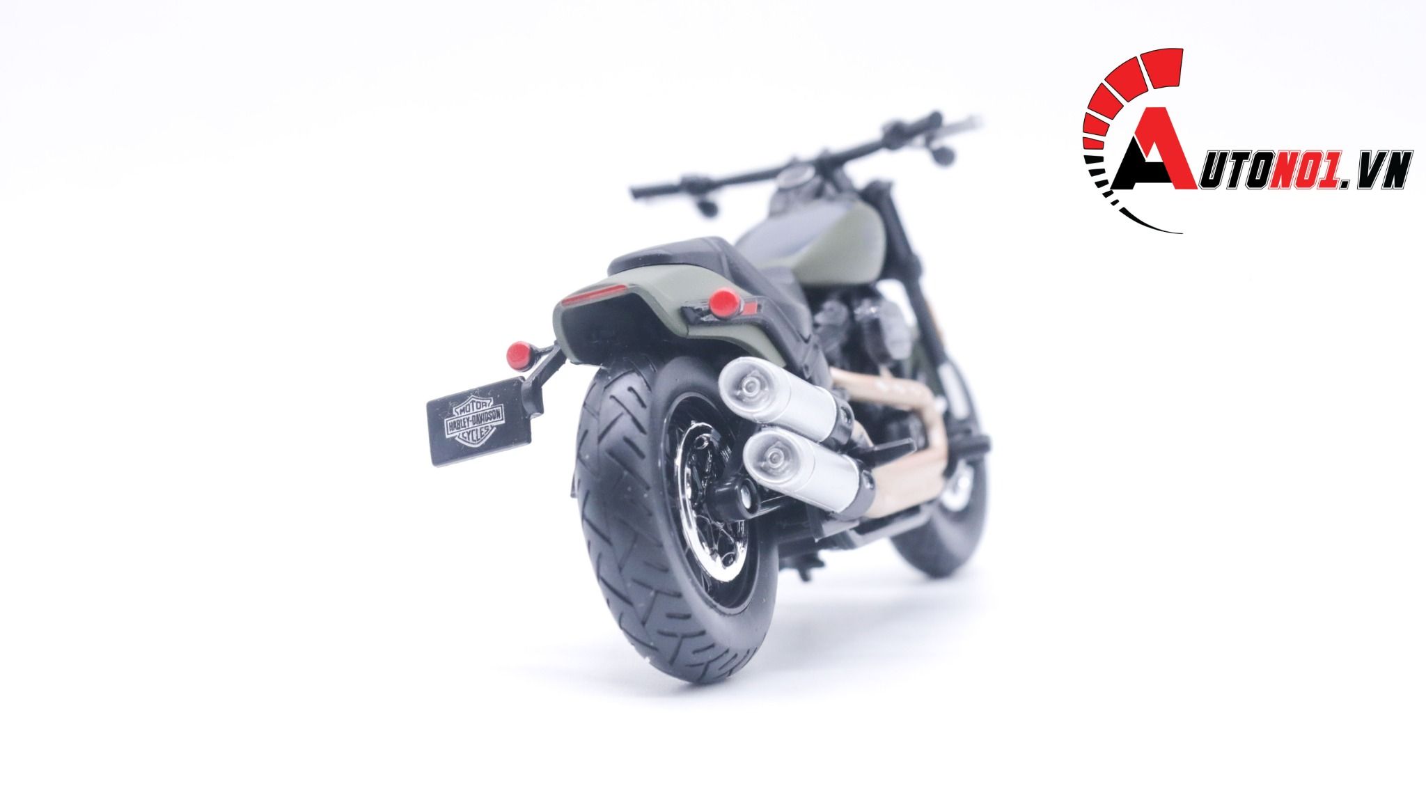  Mô hình Harley Davidson 2022 Fat Bob 114 army 1:18 Maisto MT035 