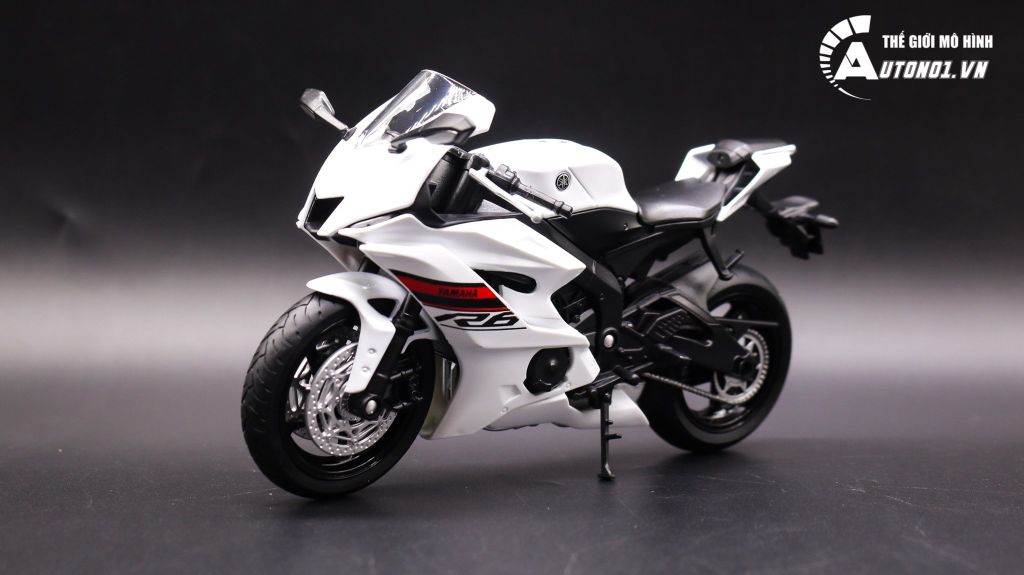 MÔ HÌNH XE YAMAHA YZF R6 2020 WHITE 1:12 WELLY 7495