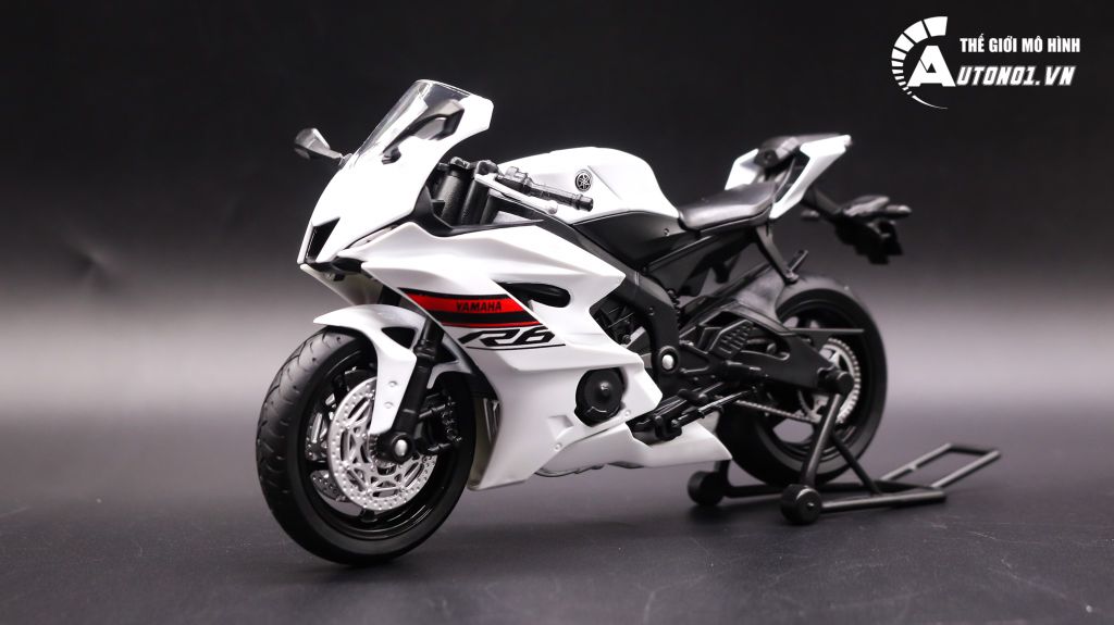 MÔ HÌNH XE YAMAHA YZF R6 2020 WHITE 1:12 WELLY 7495