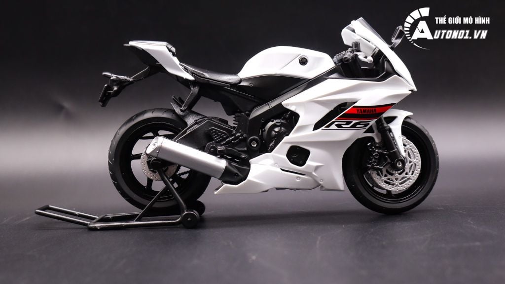 MÔ HÌNH XE YAMAHA YZF R6 2020 WHITE 1:12 WELLY 7495