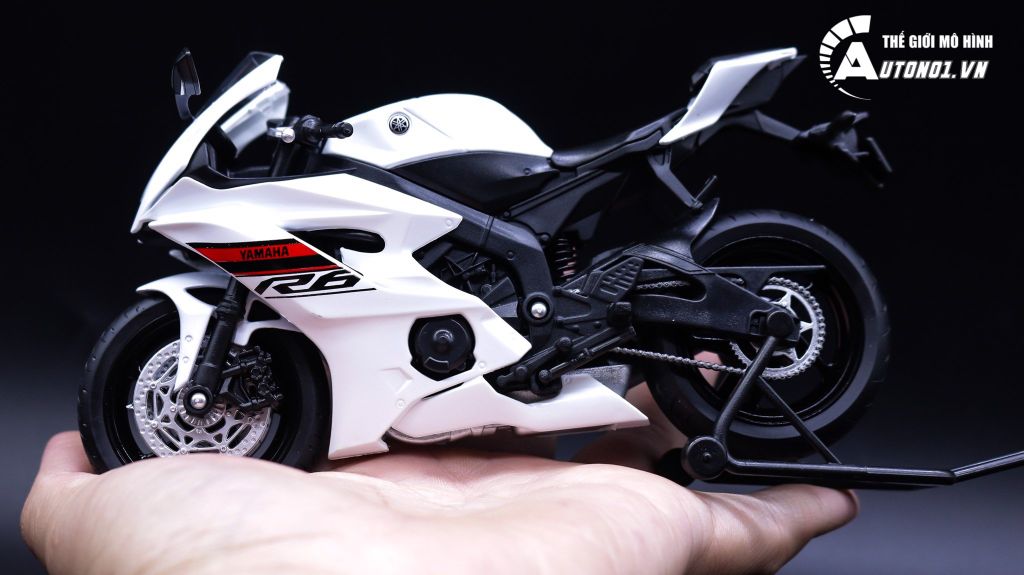 MÔ HÌNH XE YAMAHA YZF R6 2020 WHITE 1:12 WELLY 7495