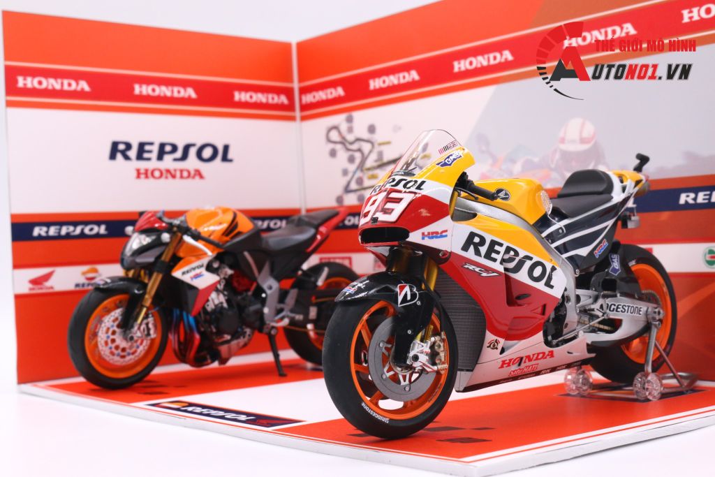 DIORAMA DECOR SHOWROOM HONDA REPSOL MÔ TÔ GP 1:12 29.5X21X19CM PK062