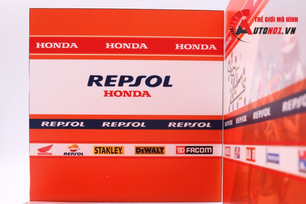 DIORAMA DECOR SHOWROOM HONDA REPSOL MÔ TÔ GP 1:12 29.5X21X19CM PK062