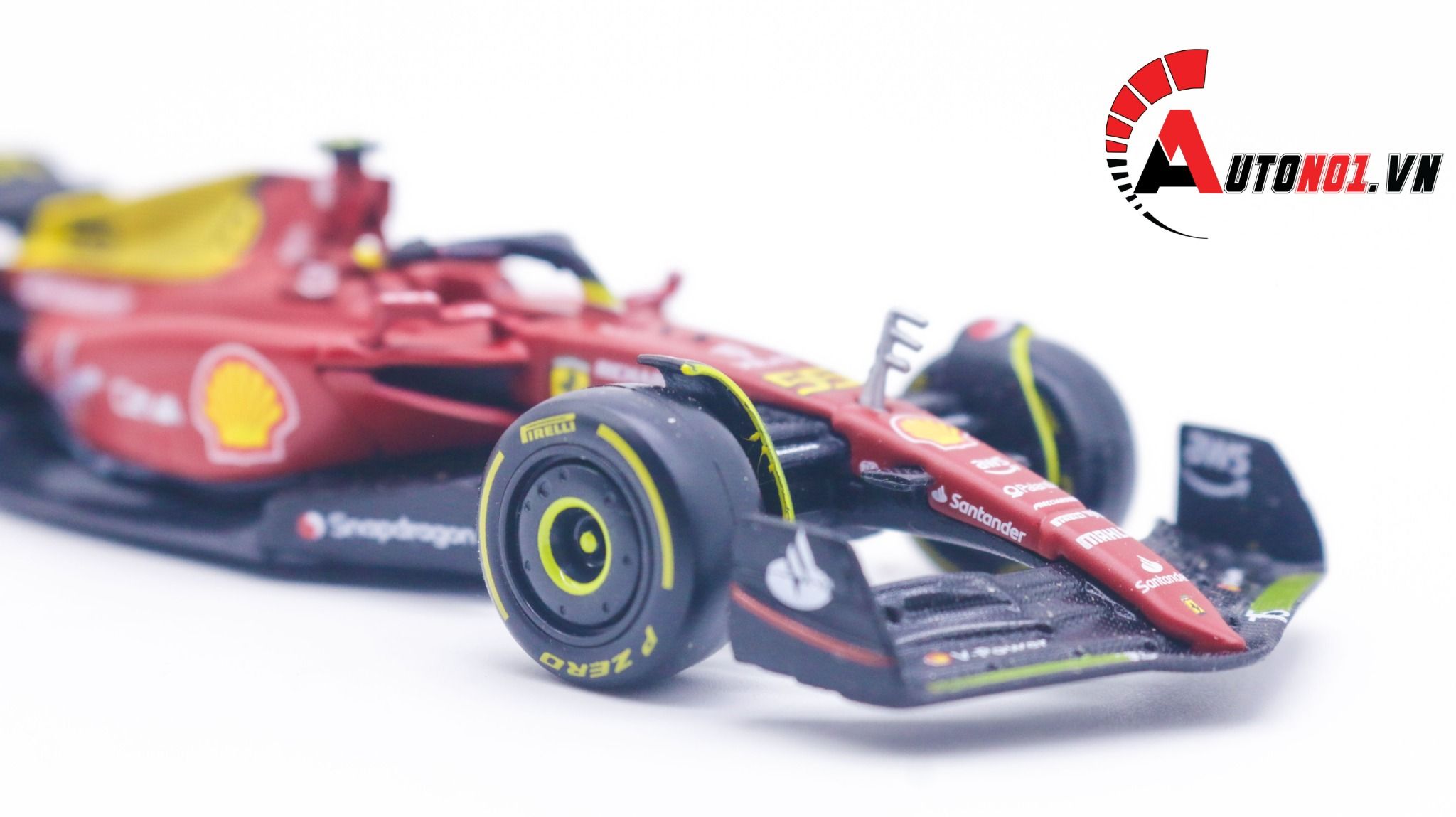  Mô hình xe đua F1 - 75 Ferrari #55 Carlos Sainz 2022 tỉ lệ 1:43 Bburago OT209 