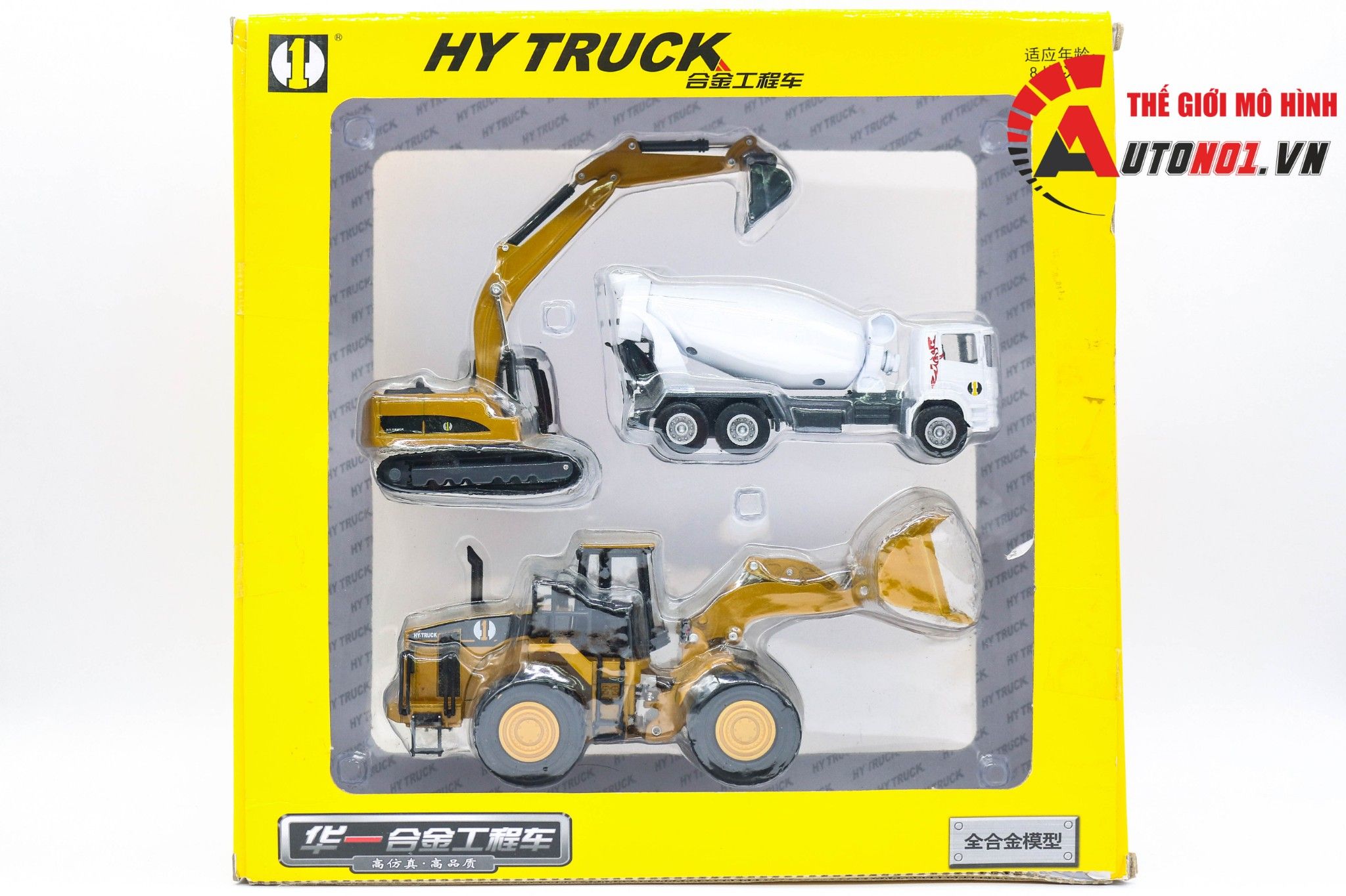  Mô hình bộ 3 xe công trình 1:60 hy-truck 5681 