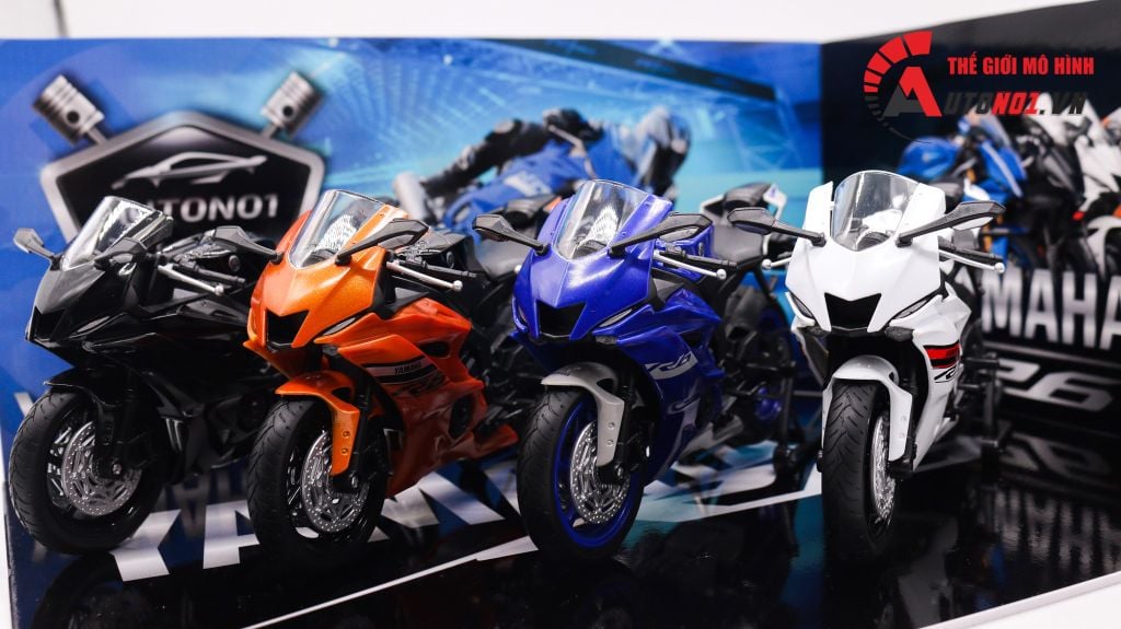 DIORAMA SHOWROOM YAMAHA YZF R6 2020 35X24X15CM TỈ LỆ 1:12 PK209