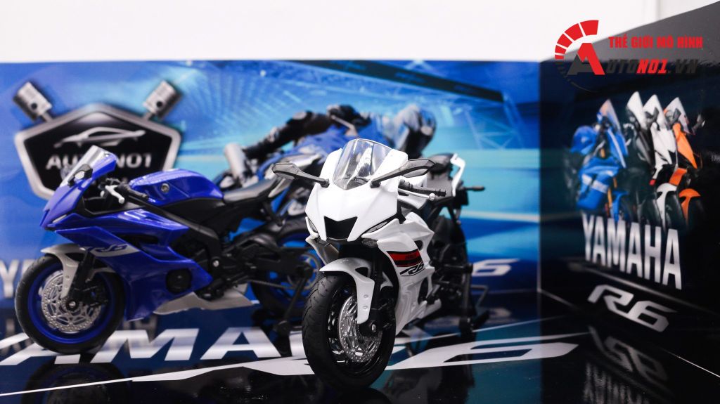 DIORAMA SHOWROOM YAMAHA YZF R6 2020 35X24X15CM TỈ LỆ 1:12 PK209