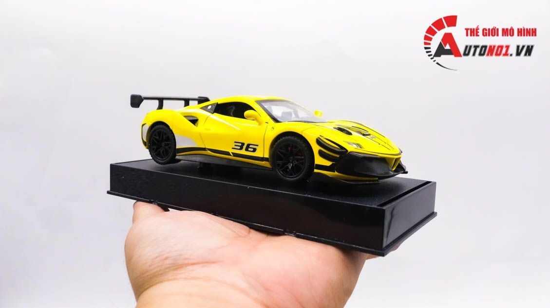  Mô hình xe Ferrari 488 Challenge EVO 2020 No.36 Racing tỉ lệ 1:32 Alloy model 8155 