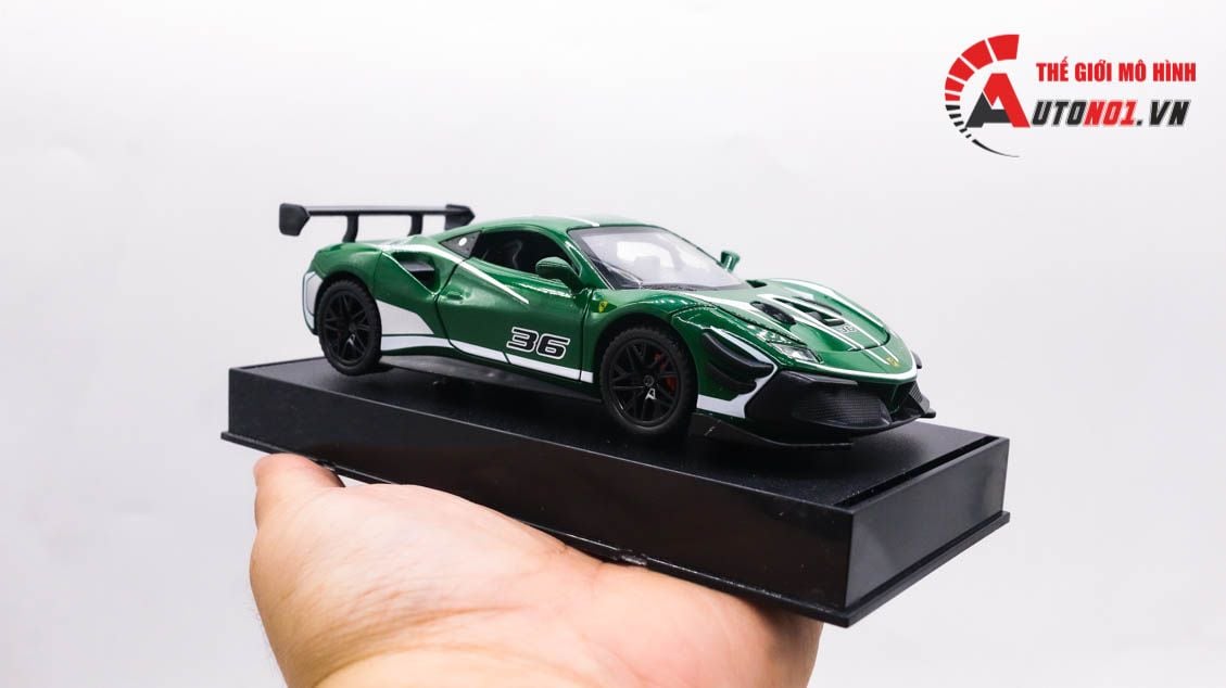  Mô hình xe Ferrari 488 Challenge EVO 2020 No.36 Racing tỉ lệ 1:32 Alloy model 8155 