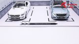  Diorama 1:24 Showroom trưng bày Mercedes cho xe tỉ lệ 1:24 kích thước 35X25X15cm 4 tấm lắp ghép formex 5li DR010H 