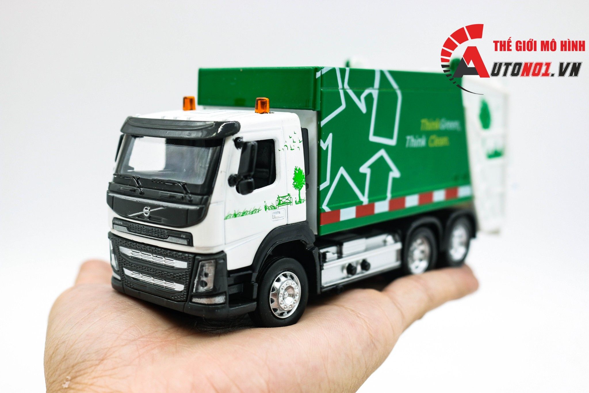  MÔ HÌNH XE VẬN CHUYỂN RÁC GREEN 1:50 CAIPO 5680 