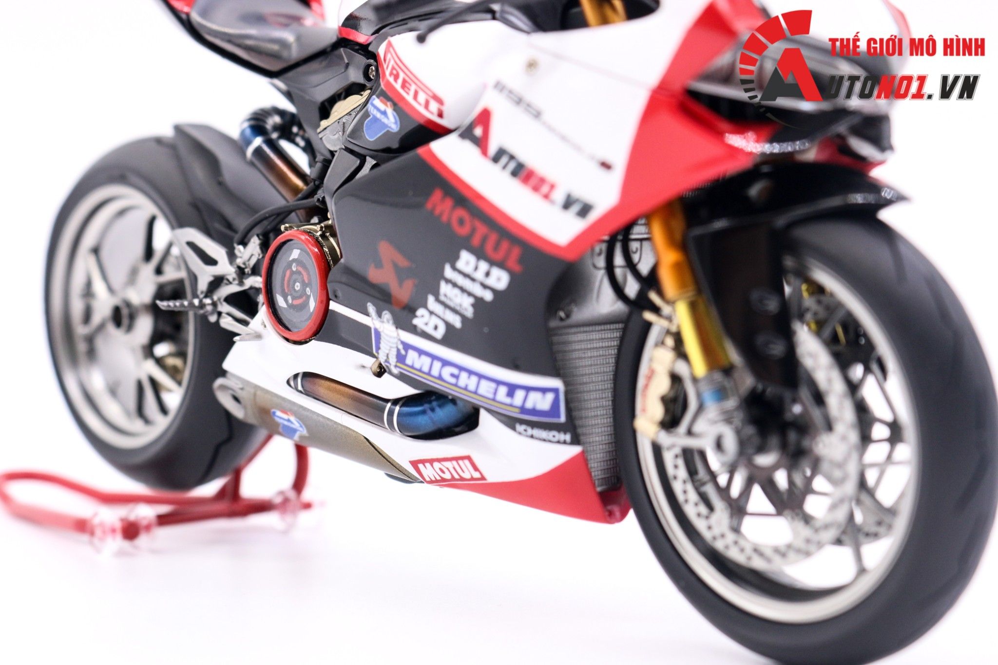  Mô hình xe Ducati 1199 Panigale S Custom Autono1 Anniversary Nồi Khô 1:12 Tamiya D074 