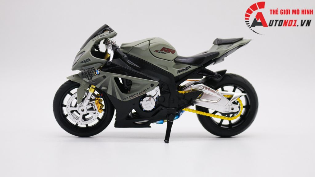 MÔ HÌNH XE ĐỘ BMW S1000RR LIBERTY WALK ĐỘ PÔ KIM LOẠI TỈ LỆ 1:12 AUTONO1 D225