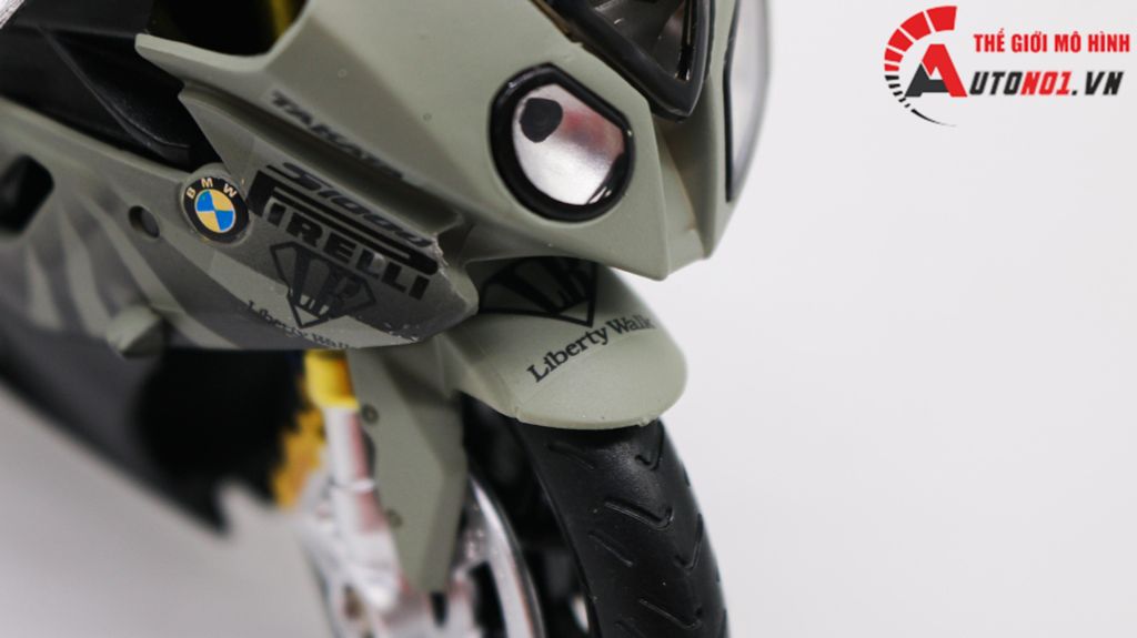 MÔ HÌNH XE ĐỘ BMW S1000RR LIBERTY WALK ĐỘ PÔ KIM LOẠI TỈ LỆ 1:12 AUTONO1 D225