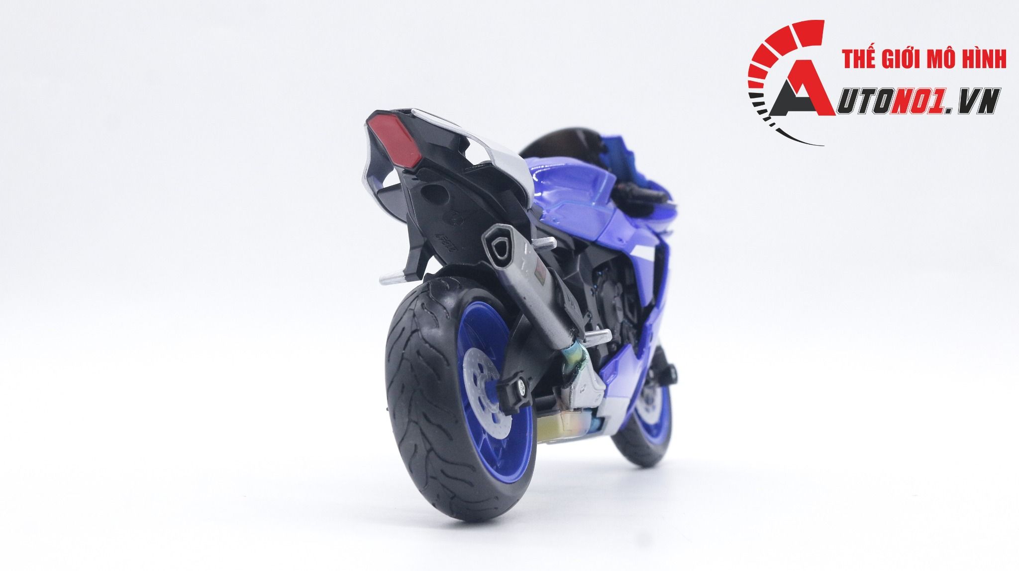  Mô hình xe mô tô Yamaha YZF-R1 2021 độ pô 1:12 Autono1 Maisto D028L 