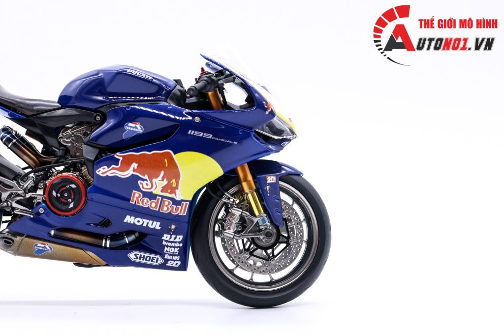 MÔ HÌNH DUCATI 1199 PANIGALE S CUSTOM RED BULL NỒI KHÔ 1:12 TAMIYA D075