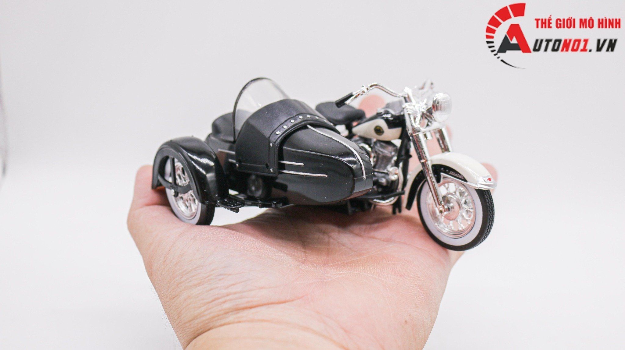  Mô hình xe Harley Davidson Side Car 1958 Flh Duo Glide 1:18 Maisto 1790d 