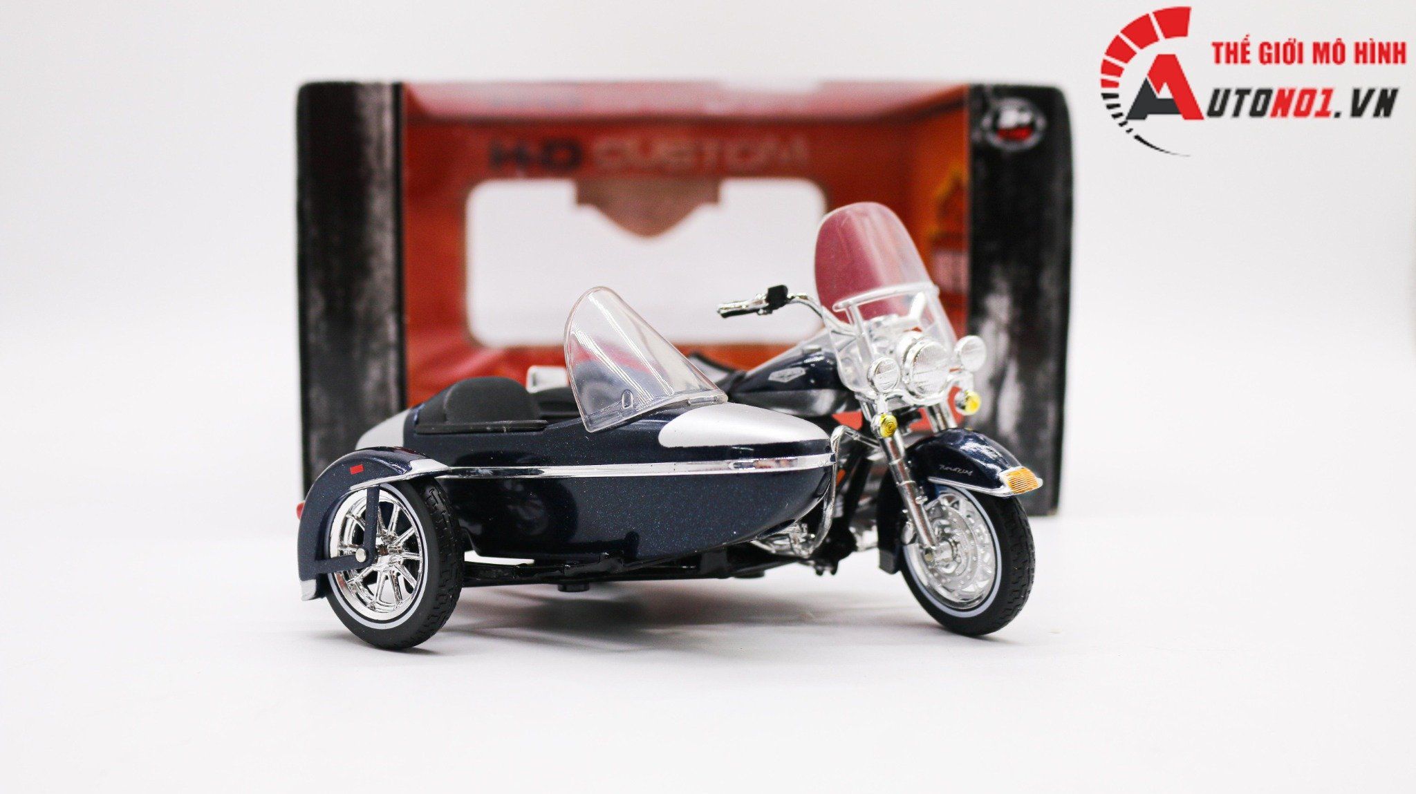  Mô hình xe Harley Davidson Side Car 2001 Flhrci Road King Classic Blue 1:18 Maisto 1790c 