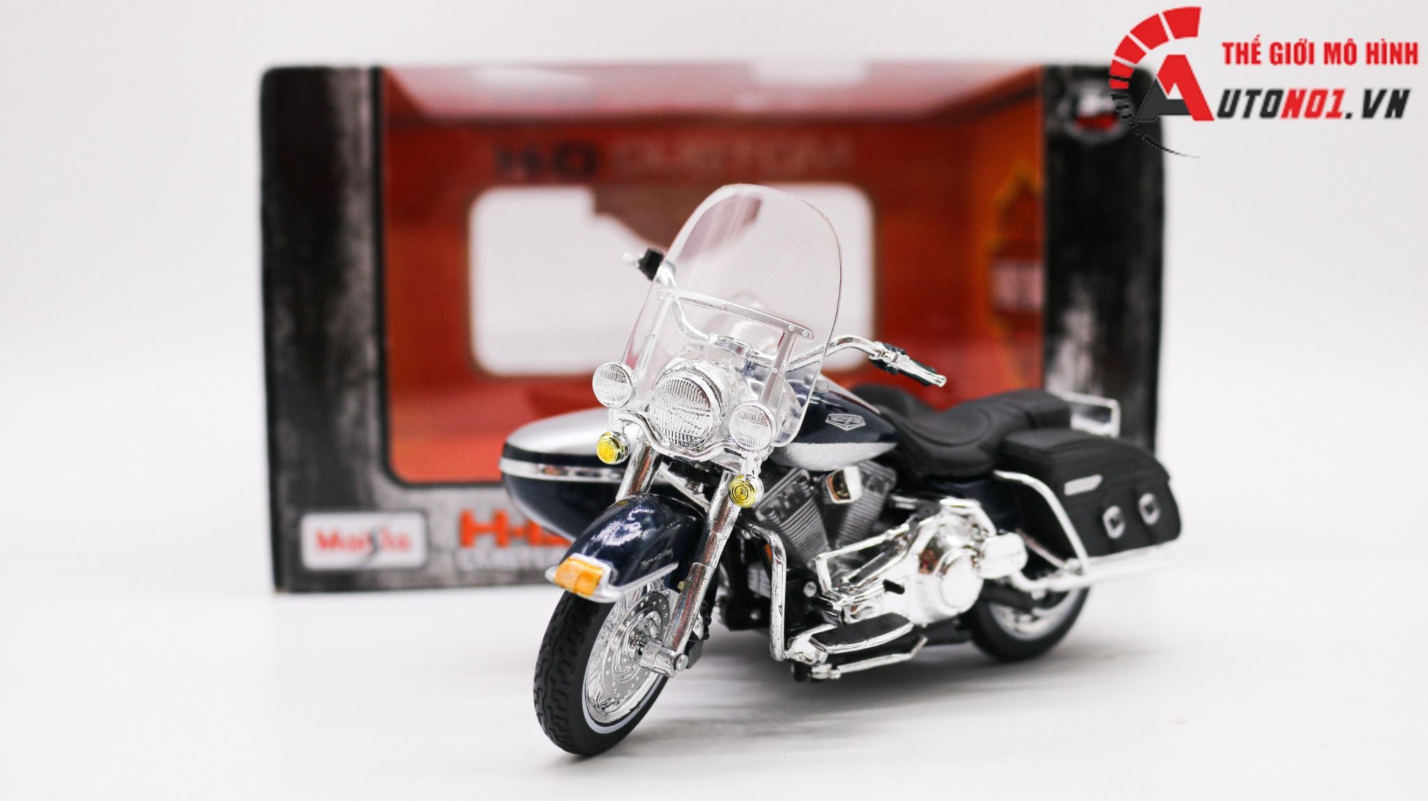  Mô hình xe Harley Davidson Side Car 2001 Flhrci Road King Classic Blue 1:18 Maisto 1790c 