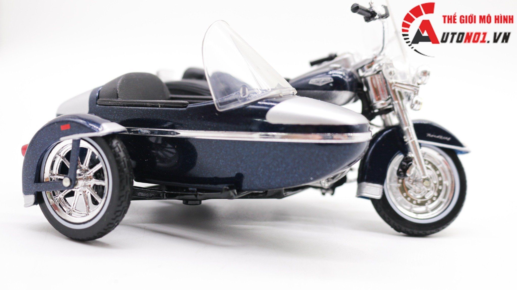  Mô hình xe Harley Davidson Side Car 2001 Flhrci Road King Classic Blue 1:18 Maisto 1790c 