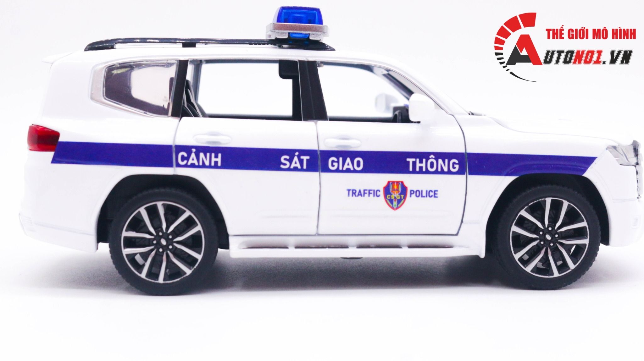  Mô hình xe độ CSGT cảnh sát giao thông Toyota Land Cruiser LC300 tỉ lệ 1:32 Autono1 Alloy Model OT227 