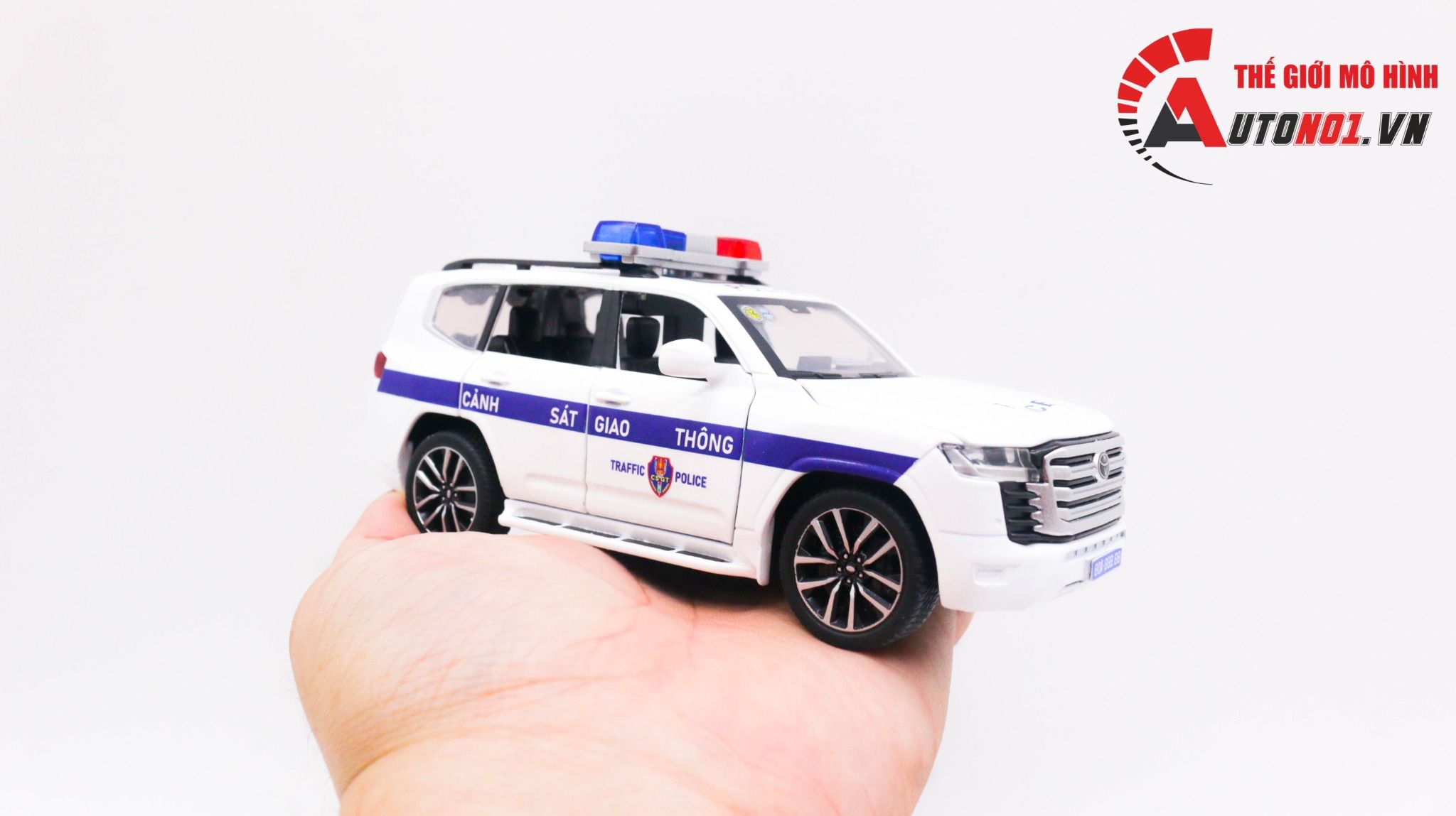  Mô hình xe độ CSGT cảnh sát giao thông Toyota Land Cruiser LC300 tỉ lệ 1:32 Autono1 Alloy Model OT227 