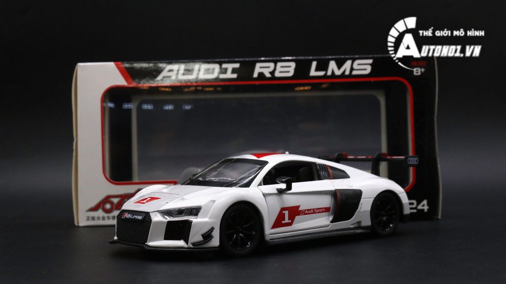 MÔ HÌNH XE AUDI R8 LMS WHITE 1:24 DOUBLE HORSES 7757