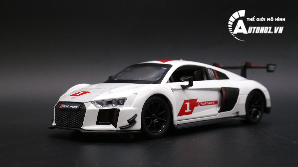 MÔ HÌNH XE AUDI R8 LMS WHITE 1:24 DOUBLE HORSES 7757