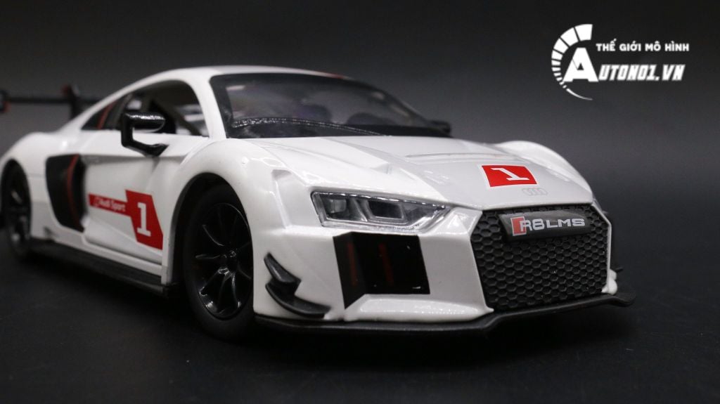 MÔ HÌNH XE AUDI R8 LMS WHITE 1:24 DOUBLE HORSES 7757