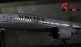  Mô hình máy bay American United Boeing B787 47cm tỉ lệ 1:157 có đèn led tự động theo tiếng vỗ tay hoặc chạm MB47024 