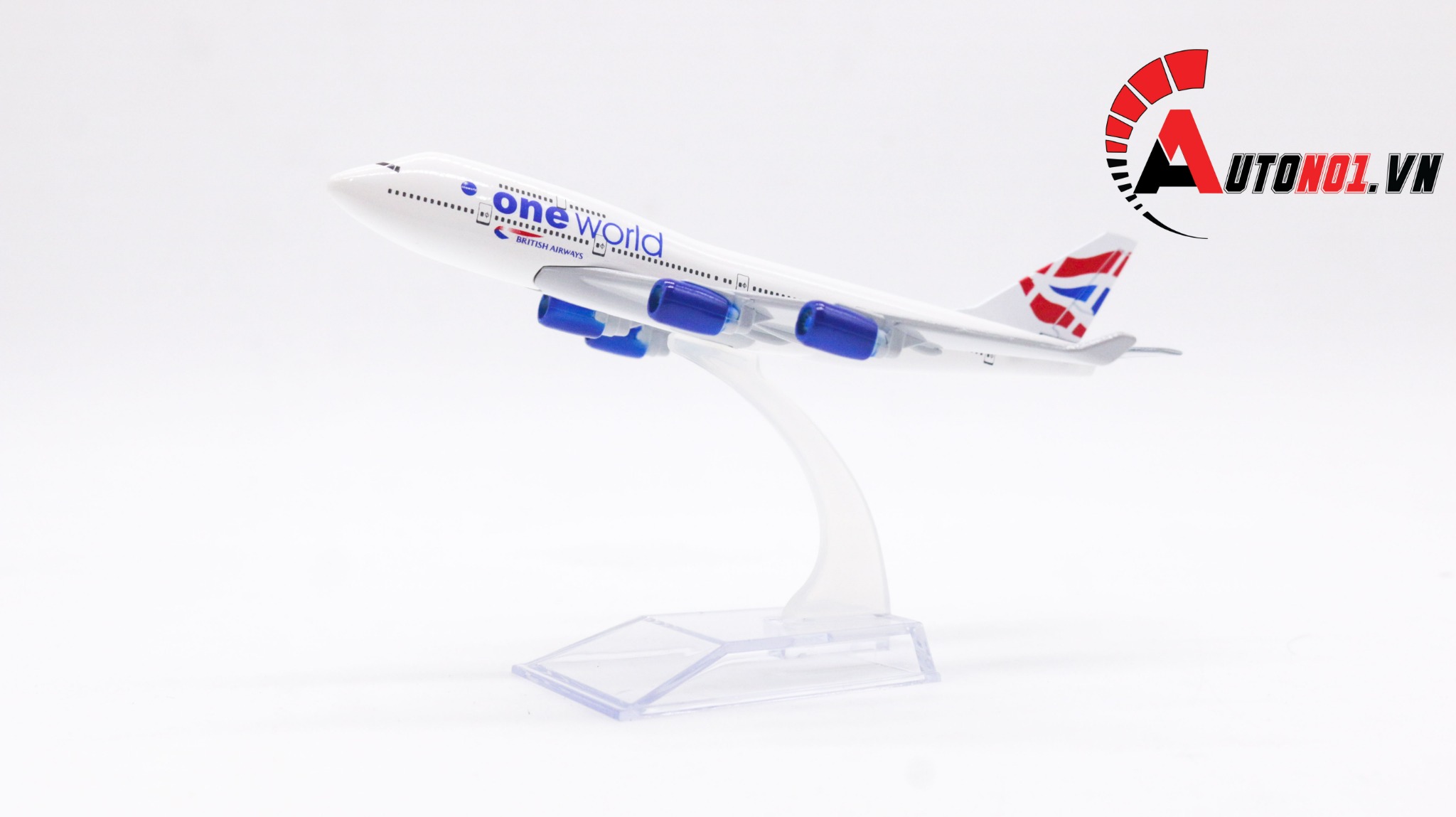  Mô hình máy bay British Airways One World Boeing B747 Aircraft 16cm MB16165 